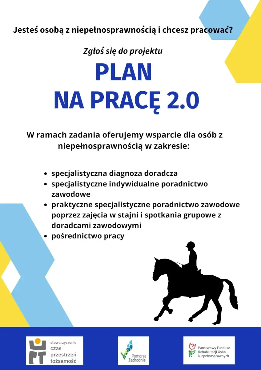 Ulotka projektu PLAN NA PRACĘ awers